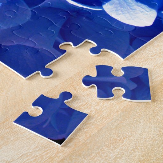Kobaltblau Blütenblütenelegante Hydrangeas Puzzle (Seite)