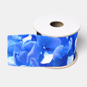 Kobaltblau Blütenblütenelegante Hydrangeas Ripsband