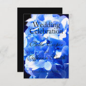 Kobaltblau Blütenblütenelegante Hydrangeas Save The Date (Vorne/Hinten)