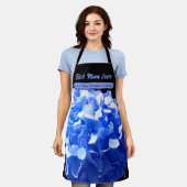 Kobaltblau Blütenblütenelegante Hydrangeas Schürze (Getragen)