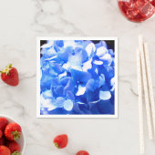 Kobaltblau Blütenblütenelegante Hydrangeas Serviette (Beispiel)