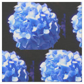 Kobaltblau Blütenblütenelegante Hydrangeas Stoff (Nahaufnahme)