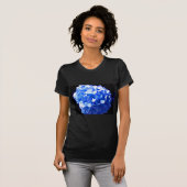 Kobaltblau Blütenblütenelegante Hydrangeas T-Shirt (Vorne ganz)