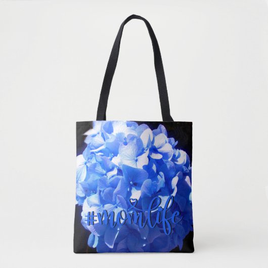 Kobaltblau Blütenblütenelegante Hydrangeas Tasche (Vorderseite)