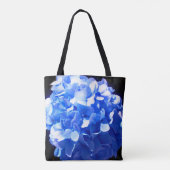 Kobaltblau Blütenblütenelegante Hydrangeas Tasche (Rückseite)