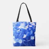 Kobaltblau Blütenblütenelegante Hydrangeas Tasche (Rückseite)