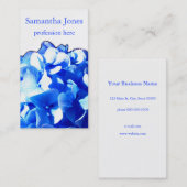 Kobaltblau Blütenblütenelegante Hydrangeas Visitenkarte (Vorne/Hinten)