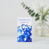 Kobaltblau Blütenblütenelegante Hydrangeas Visitenkarte (Stehend Vorderseite)