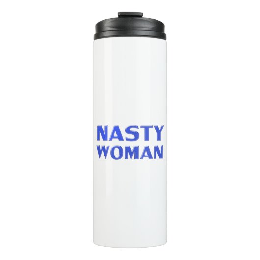 Kobaltblau "Eklige Frau" Thermosbecher (Vorderseite)