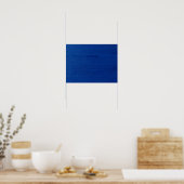 Kobaltblau gemalte Pinselstruktur Poster (Küche)