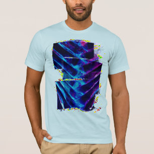 Kobaltblau und lebhaft violett kolorierter Reisend T-Shirt