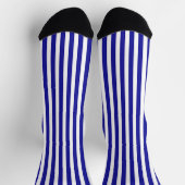 Kobaltblau und weiße Streifen Socken (Oben)