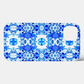 Kobaltblau und weißes Batik-Fliesenmuster Case-Mate iPhone Hülle (Rückseite (Horizontal))