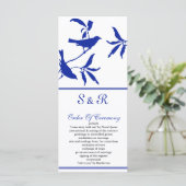 Kobaltbläuchen Hochzeitsprogramm Programm (Stehend Vorderseite)