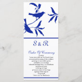 Kobaltbläuchen Hochzeitsprogramm Programm (Vorderseite)