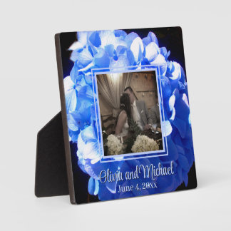 Kobaltblaue florale elegante blaue Hortensien  Fotoplatte