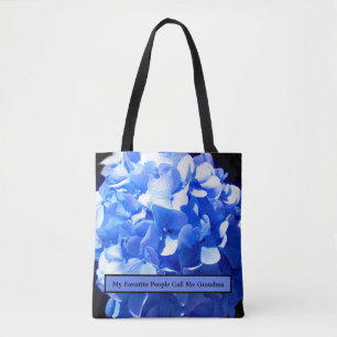 Kobaltblaue florale elegante blaue Hortensien  Tasche