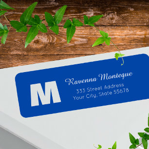 Kobaltblaue personalisierte Monogrammbuchstabe Nam