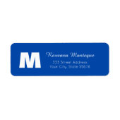 Kobaltblaue personalisierte Monogrammbuchstabe Nam (Vorne)