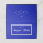 Kobaltblaue Platzkarte (Außenseite Aufgefaltet)