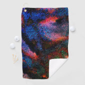 Kobaltblaue Splash mit farbenfroher, rot-heiße Tex Golfhandtuch (Insitu)