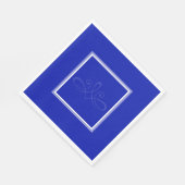 Kobaltblaue und weiße Servietten (Ecke)