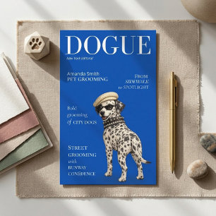 Kobaltblauer Dalmatiner Dogge Magazin Visitenkarte