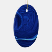 Kobaltblauer Hintergrund Texmade Keramik Ornament (Rechts)