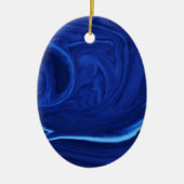 Kobaltblauer Hintergrund Texmade Keramik Ornament (Vorne)