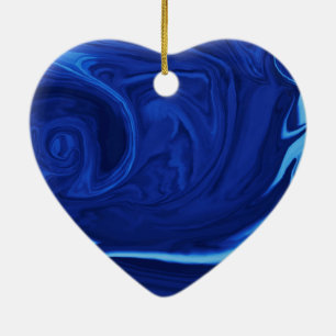 Kobaltblauer Hintergrund Texmade Keramik Ornament