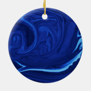 Kobaltblauer Hintergrund Texmade Keramikornament