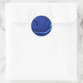 Kobaltblauer Hintergrund Texmade Runder Aufkleber (Tasche)