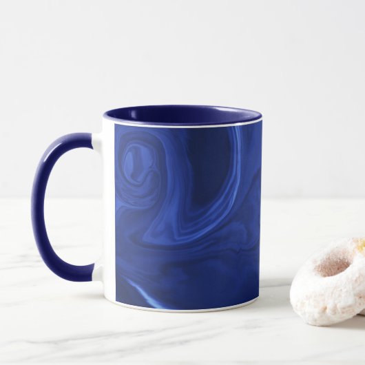 Kobaltblauer Hintergrund Texmade Tasse (Mit Donut)