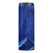 Kobaltblauer Hintergrund Texmade Thermosbecher (Rückseite)