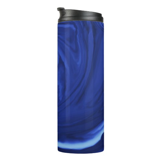 Kobaltblauer Hintergrund Texmade Thermosbecher (Nach rechts gedreht)