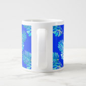 Kobaltblauer Monstera-Wind Jumbo-Tasse (Rückseite)