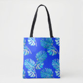 Kobaltblauer Monstera-Wind Tasche (Vorderseite)