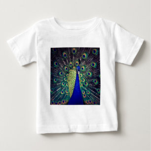 Kobaltblauer Pfau Baby T-shirt