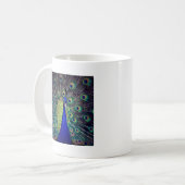 Kobaltblauer Pfau Kaffeetasse (Vorderseite Links)