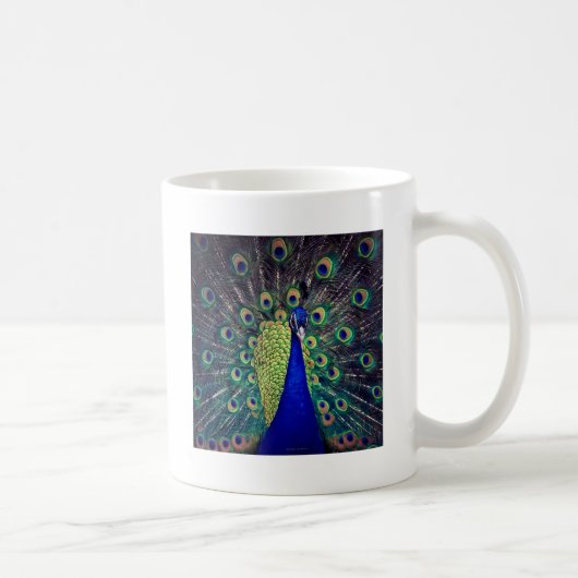 Kobaltblauer Pfau Kaffeetasse (Rechts)