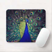 Kobaltblauer Pfau Mousepad (Mit Mouse)
