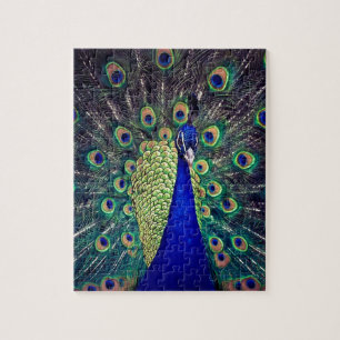 Kobaltblauer Pfau Puzzle