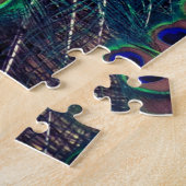 Kobaltblauer Pfau Puzzle (Seite)