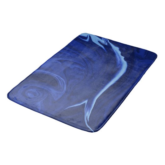 Kobaltblauhintergrund Badematte (Schrägansicht)