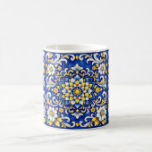 Kobaltblüten-Azulejo-Tasse Kaffeetasse (Mittel)