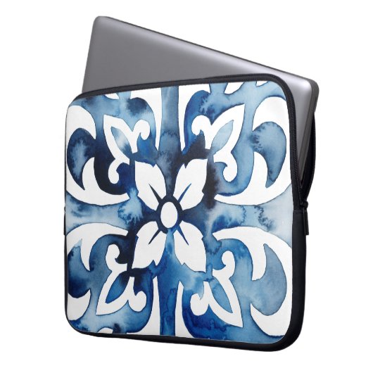 Kobaltstein II Laptopschutzhülle (Vorderseite Links)