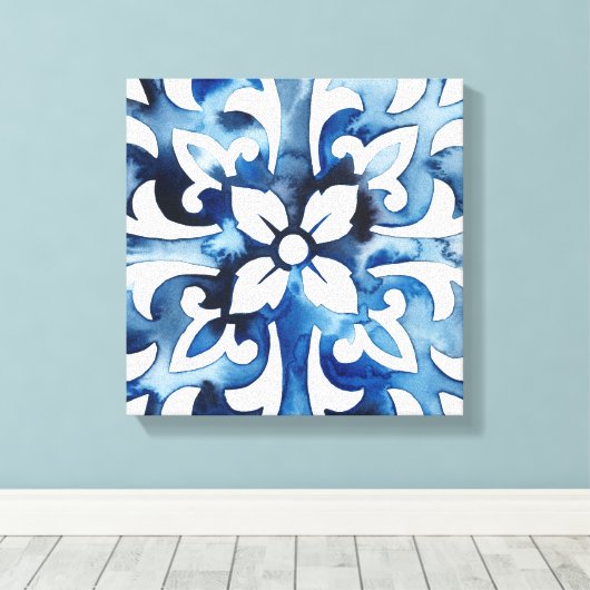 Kobaltstein II Leinwanddruck (Insitu (Holzboden))