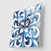 Kobaltstein II Quadratische Wanduhr (Winkel)