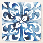 Kobaltstein II Rechteckiger Pappuntersetzer (Vorderseite)