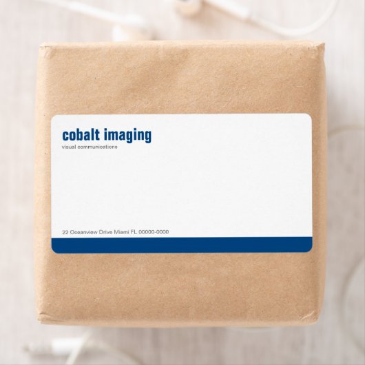 Kobaltversand-Etikett der Ausgangskonsole (Insitu)